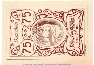 Notgeld Marktgemeinde Schenkenfelden S.958.II.b , 75 Heller Schein in kfr. o.D. Notgeld Oberösterreich