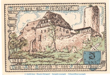 Notgeld Stadt Vacha 1356.1 , 75 Pfennig Schein -B- in kfr. von 1921 , Thüringen Seriennotgeld