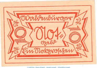 Notgeld Stadt Waldenburg 1371.17 , 10 Pfennig Schein in kfr. von 1921 , Schlesien Seriennotgeld