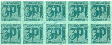 Passau , Notgeld 10 x 3 Pfennig unc-kfr. Ti.5515.05.93 , Sachsen o.D. Verkehrsausgabe