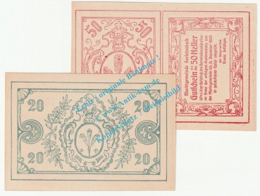 Sarleinsbach , Notgeld Set mit 2 Scheinen in kfr. K-K 948.a , Oberösterreich o.D.