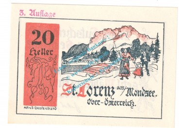 St.Lorenz a.M. Notgeld 20 Heller -3.Auflage- in kfr. K-K 904.e , Oberösterreich o.D.