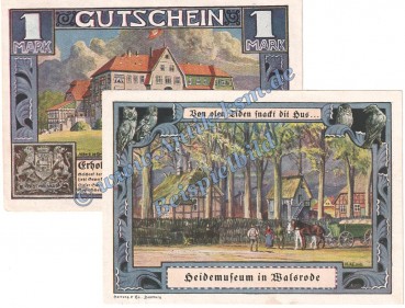 Walsrode , Notgeld 1 Mark Schein Nr.2 in kfr. M-G 1372.1 , Niedersachsen o.D. Seriennotgeld