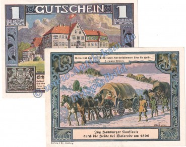 Walsrode , Notgeld 1 Mark Schein Nr.3 in kfr. M-G 1372.1 , Niedersachsen o.D. Seriennotgeld