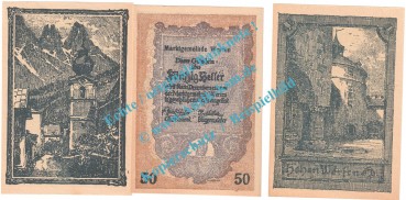 Werfen Markt , Notgeld Set mit 3 Scheinen in kfr. K-K 1173.a , Salzburg o.D.