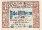 Ahrweiler , Notgeld 10 Millionen Mark Schein in gbr. Keller 28.a.46 , Rheinland 1923 Grossnotgeld Inflation
