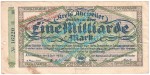 Ahrweiler , Notgeld 1 Milliarde Mark Schein in gbr. Keller 28.b.59 , Rheinland 1923 Grossnotgeld Inflation