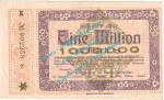 Ahrweiler , Notgeld 1 Million Mark -Stern- in kfr. Keller 28.a.39-41 , Rheinland 1923 Grossnotgeld Inflation