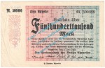 Ahrweiler , Notgeld 500.000 Mark -klein- in gbr. Keller 28.a , Rheinland 1923 Grossnotgeld Inflation