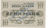 Alfeld , Banknote 10 Mark MUSTER-Schein in kfr. Geiger 007.04.M , Niedersachsen 1918 Grossnotgeld
