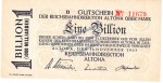 Altona , Banknote 1 Billion Mark Schein in kfr. Keller 80.p , Schleswig Holstein 1923 Grossnotgeld - Inflation