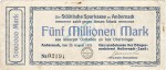 Andernach , Banknote 5 Millionen Mark Schein in gbr. Keller 98... Rheinland 1923 Inflation