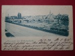 Ansichtskarte , Postkarte der Stadt Cannstatt , Baden Württemberg , Motiv Cannstatt mit Wilhelmsbrücke , gelaufen im Jahr 1899 , gute Erhaltung siehe Bilder
