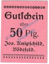 Bödefeld , Notgeld -Knipschild- 50 Pfennig Schein in kfr. Tieste 0805.20.02 , Westfalen o.D. Verkehrsausgabe