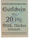 Bödefeld , Notgeld -Nieder- 20 Pfennig Schein in kfr. Tieste 0805.35.23 , Westfalen o.D. Verkehrsausgabe