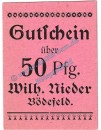 Bödefeld , Notgeld -Nieder- 50 Pfennig Schein in kfr. Tieste 0805.35.30 , Westfalen o.D. Verkehrsausgabe