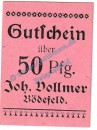 Bödefeld , Notgeld -Vollmer- 50 Pfennig Schein in kfr. Tieste 0805.50.07 , Westfalen o.D. Verkehrsausgabe