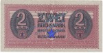 Banknote , 2 Mark Schein in f-kfr. DWM-7, Ros.506, M.37, deutsche Wehrmacht - 3. Reich -B-