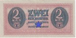 Banknote , 2 Mark Schein in f-kfr. DWM-7, Ros.506, M.37, deutsche Wehrmacht - 3. Reich