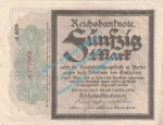 Banknote , 50 Mark Schein in gbr. DEU-44.e, Ros.56, P.64, Kaiserreich - deutsche Reichsbank -A-