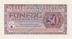 Banknote , 50 Mark Schein in kfr. DWM-11, Ros.514, M.41, deutsche Wehrmacht 1944 - 3. Reich