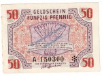 Banknote , 50 Pfennig Schein in kfr. FBZ-6, Ros.213, S.1006 , Rheinland Pfalz , Französische Besatzungszone 1947 -Y-