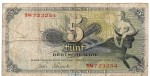 Banknote , 5 Mark Schein Kopfgeld in gbr. DEU-23.b, Ros.253, P.13 von 1948 , Bank deutscher Länder