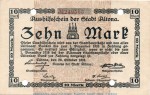 Banknote Altona , 10 Mark Schein in f-kfr.E , Geiger 012.01 , 28.10.1918 , Schleswig Holstein Großnotgeld