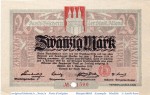 Banknote Altona , 20 Mark Schein in f-kfr.E , Geiger 012.10.a , 02.11.1918 , Schleswig Holstein Großnotgeld