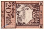Banknote Blaubeuren , 20 Mark Schein in kfr. Geiger 049.03.a,b , o.D. - 01.08.1919 , Württemberg Großnotgeld