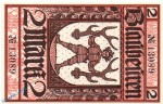 Banknote Blaubeuren , 2 Mark Schein in kfr. Geiger 049.01.a,b , o.D. - 01.08.1919 , Württemberg Großnotgeld