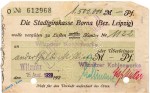 Banknote Borna , Kohlewerke , 1,5 Millionen Mark in gbr. E , Müller 536.hh , 15.08.1923 , Sachsen Großnotgeld Inflation