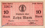 Banknote Emden , 10 Mark Schein in kfr. Geiger 131.05 , o.D. - 1919 , Niedersachsen Großnotgeld