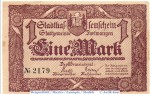 Banknote Furtwangen , 1 Mark Schein in kfr. Geiger 167.04.a , 01.12.1918 , Baden Großnotgeld