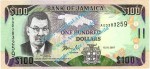 Banknote Jamaika - Jamaica , 100 Dollar Schein -Sangster- von 2007 in unc - kfr
