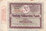 Banknote Kreisgemeinde Speyer , 50 Milliarden Mark in gbr. Keller 4286.d , von 1923 , Pfalz Inflation