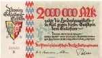 Banknote Provinzialausschuss Kiel 2 Millionen Mark Schein in kfr. Keller 4977.a , von 1923 Schleswig Holstein Großnotgeld Inflation