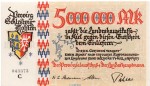 Banknote Provinzialausschuss Kiel, 5 Millionen Mark Schein in kfr. Keller 4977.a , von 1923 Schleswig Holstein Großnotgeld Inflation