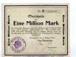 Banknote Stadt Bergedorf , 1 Million Mark Schein in gbr. Keller 315.a , von 1923 , Hamburg Großnotgeld Inflation