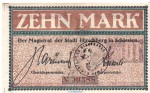 Banknote Stadt Hirschberg , 10 Mark Schein in kfr. Geiger 235.01.a o.D. Schlesien Großnotgeld