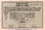 Banknote Stadt Kempten , 100 Milliarden Mark Schein in gbr. Keller 2608.d , von 1923 , Bayern Inflation