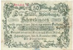 Banknote Stadt Schwetzingen , 50 Mark Schein in gbr. Müller 4215.2 von 1922 , Baden Großnotgeld