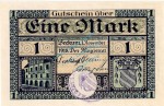 Beckum , Banknote 1 Mark Schein unc-kfr. Geiger 035.01.a , Westfalen 1918 Grossnotgeld