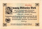 Berlin , Banknote 20 Milliarden Mark Schein in L-gbr Keller 366 , Brandenburg 1923 Inflation