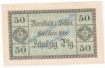 Bernstadt , Notgeld 50 Pfennig Schein in kfr. Tieste 0550.05.21 Schlesien o.D. Verkehrsausgabe