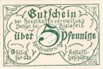 Bethel , Notgeld 5 Pfennig -o.Kn.- unc-kfr. Ti.0565.05.05 , Westfalen o.D. Verkehrsausgabe