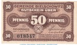 Bielschowitz , Notgeld 25 Pfennig Schein in kfr. Tieste 0625.05.16 , Verkehrsausgabe 1917 Schlesien