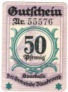 Blankenese , Notgeld 50 Pfennig Schein unc-kfr. Ti.0720.05.10 , Schleswig Holstein 1919 Verkehrsausgabe