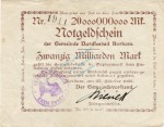 Borkum , Banknote 20 Milliarden Mark -E- gbr. Keller 535... Niedersachsen 1923 InflationBorkum , Banknote 20 Milliarden Mark -E- gbr. Keller 535... Niedersachsen 1923 Inflation