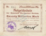 Borkum , Banknote 20 Milliarden Mark -F- gbr. Keller 535... NiedersachsBorkum , Banknote 20 Milliarden Mark -F- gbr. Keller 535... Niedersachsen 1923 Inflationen 1923 Inflation